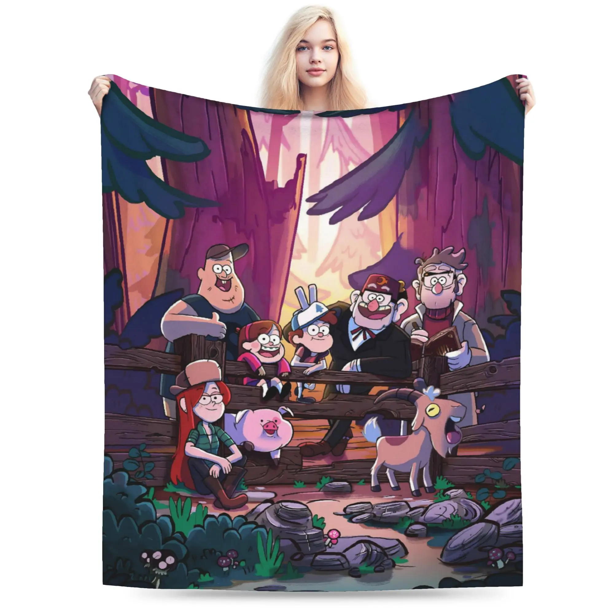 Super Soft G-Gravity Falls Throw Blanket Premium Flannel Fleece Lightweight  Bed Blanket Cozy Plush Blankets All Season Use