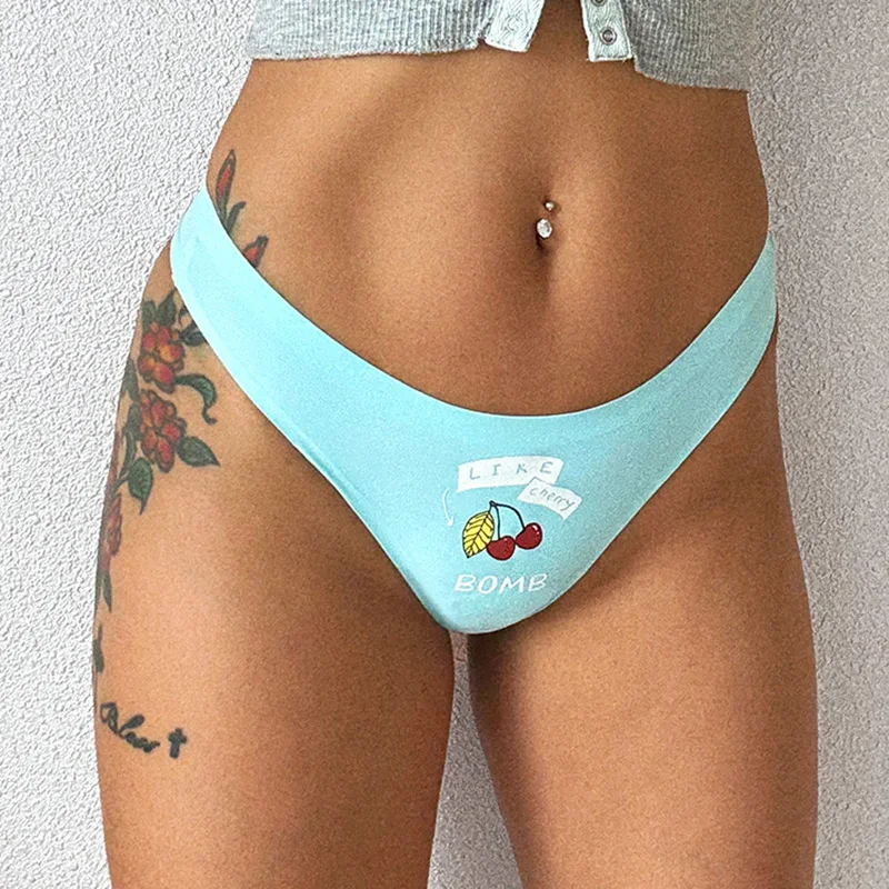 Tanga Sexy sin costuras para mujer, ropa interior, bragas, corazón de perro, flor de plátano, tiro bajo, Yoga, Bikini con cordón G, bragas femeninas