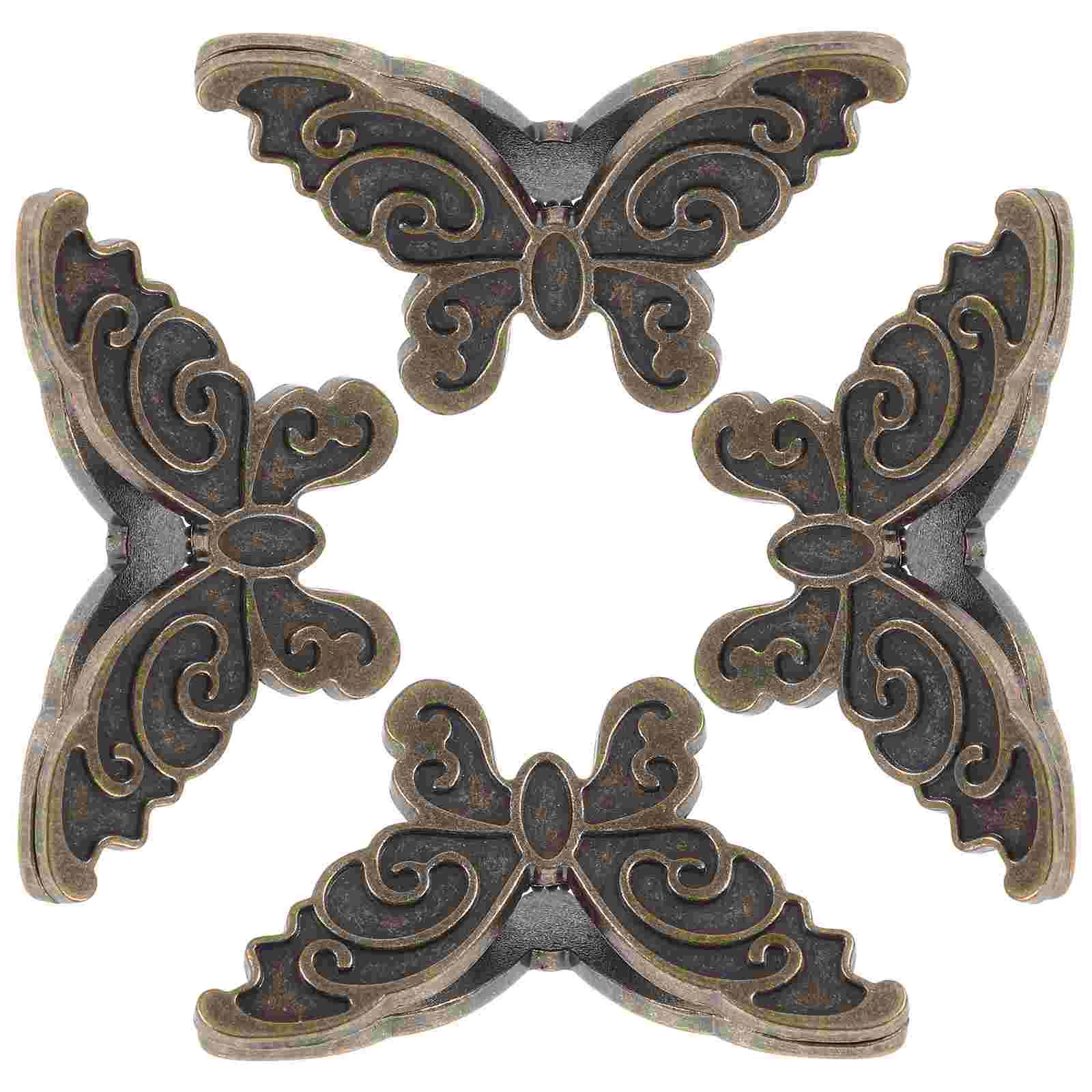 4 Pcs Butterfly Clip Paper Metal Journal Sills Clips for Hanging Document Binder Blocker Small