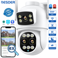 9MP PTZ Wifi Camera Dual Screen 8X Digital Zoom Human Detection Outdoor Security Protection CCTV Surveillance IP Camera iCSee