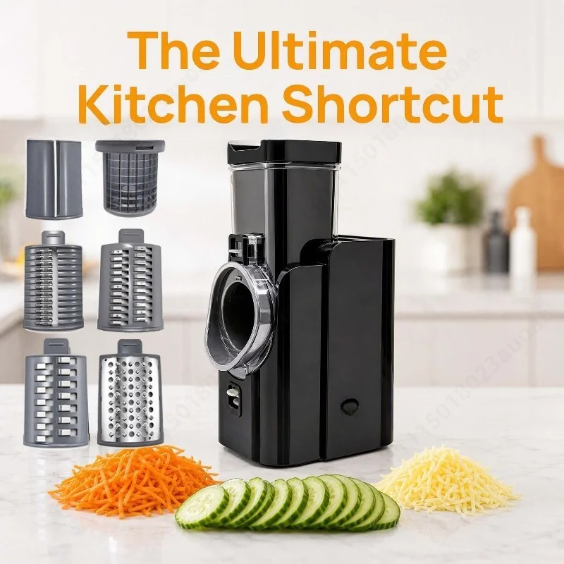 EU Standard 6-in-1 Vegetable Cutter, 500W Multi-function Slicer Dicer Shredder, Salad Food Processor For Home Kitchen