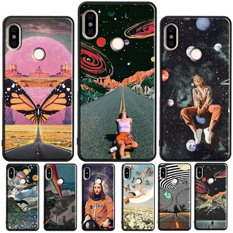 Art Aesthetic Trippy Psychedelic For Redmi Note 11 Pro Phone Case For Redmi Note 10 Pro 7 8 9 Pro 10S 9S Redmi 10 9A 9T 9C