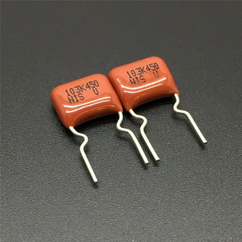 10Pcs/100Pcs Japan NISSEI CBB capacitor MMCF 450V 103 K 10% 0.01uF 10nF Pitch=7.5mm Metallized polyester film capacitor