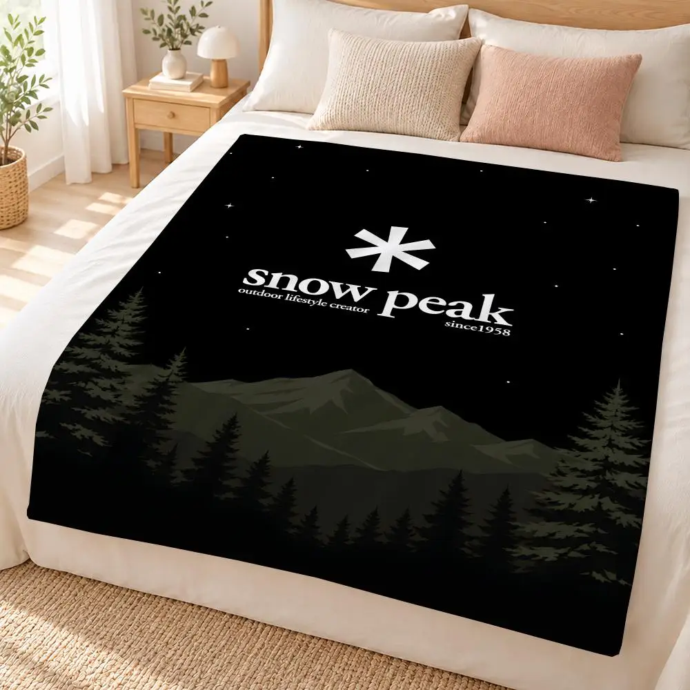 Snow Peak Throw Soft Flannel Throw Blanket for Sofa, Bed Dorm Nap Pet Blanket Gift Available