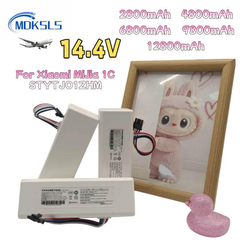 NEW 14.4V 12800mah P1904-4S1P-MM Battery For Xiaomi Mijia 1C STYTJ01ZHM Robot Vacuum Mop Cleaner Accessories Battery