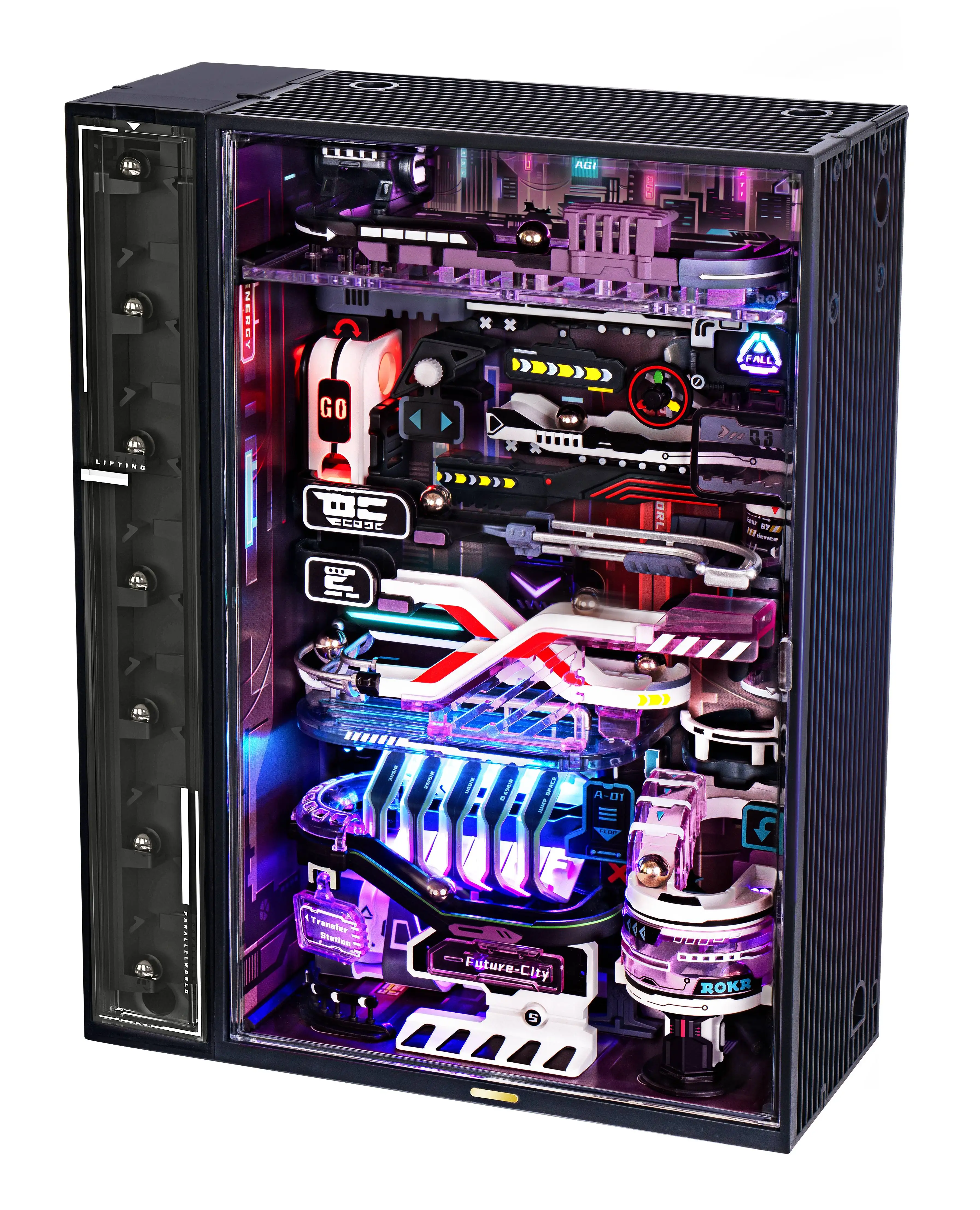 Robotime Rokr The Last City - Futuristische Marble Run Cyberpunk Cadeau voor mannen 3D-puzzelmodel Gaming Decoratie Automatisch