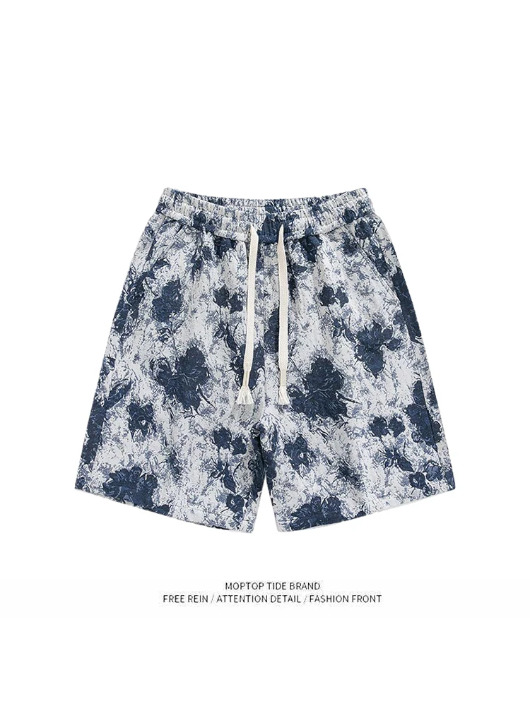 Loose Casual Beach ort Pants Men's Summer Breathable Cool Feeling Ink Dyed Beach orts Youth Active Sle Qui Dry Polyes...