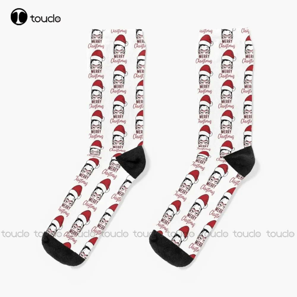 Ugly Holiday Sweaters - Buffalo Plaid Christmas Santa Claus Tree Reindeer Happy Holidays Merry Christmas Family Cool Socks