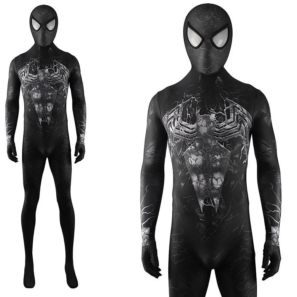 خارقة فينوم سبايدرمان تأثيري حلي دنة Zentai الدعاوى خارقة ارتداءها بذلة هالوين زي تأثيري الكبار الاطفال #5