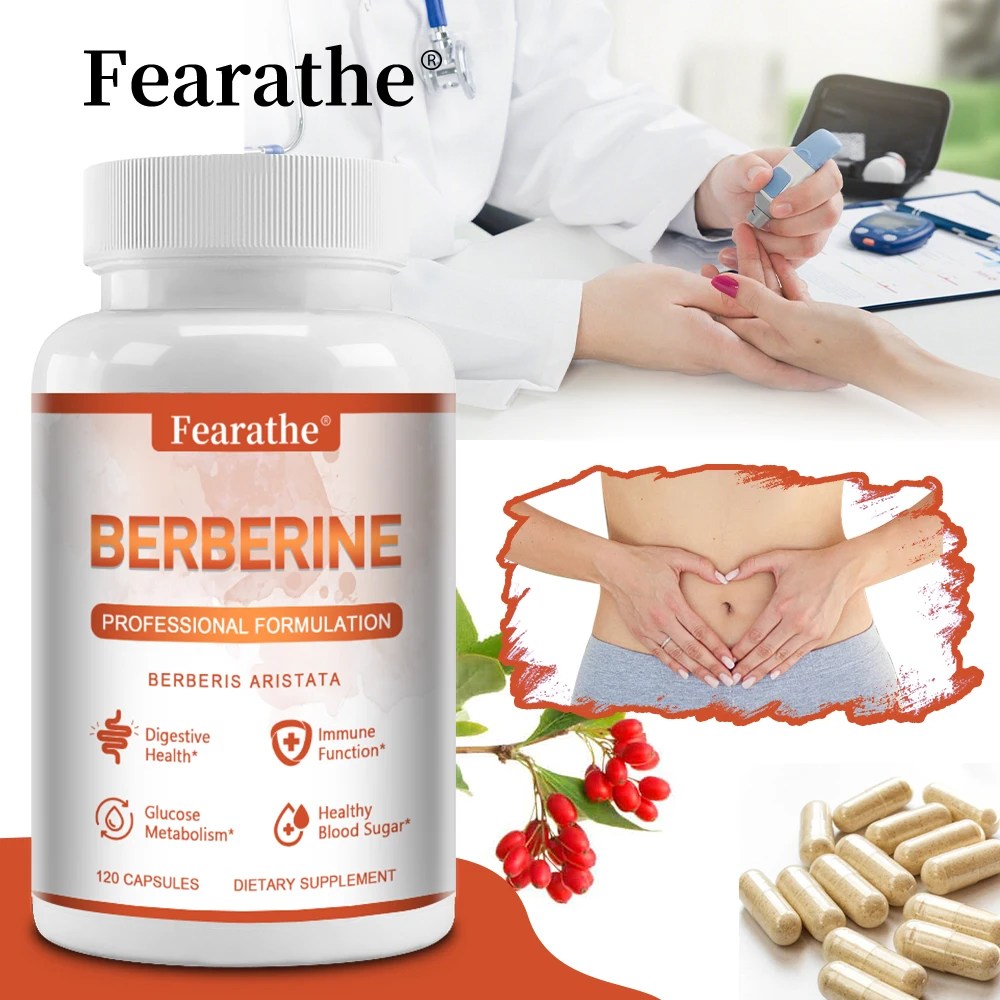 

Berberine Extract Supplement, Balances Blood Pressure, Supports Healthy Cholesterol Levels, Liver Health, and Promotes Digestion