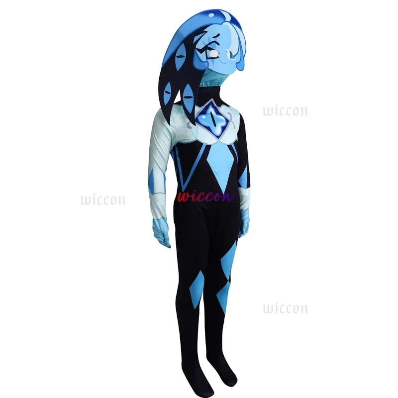 

NewCookie Run:Kingdom Shadow Milk Cookie Costume Jumpsuit Mask Women Men Halloween Party Cosplay Suitb;3's,6.e;