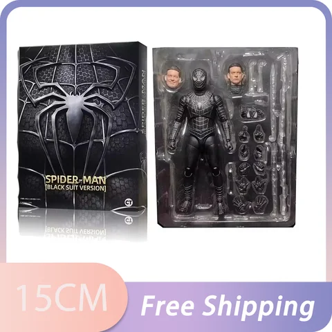 Black Spiderman Figure Across The Spider-Verse Part One S.H.Figuarts Spider-Man Venom Shf Action Figures Pvc Doll Decoration Toy