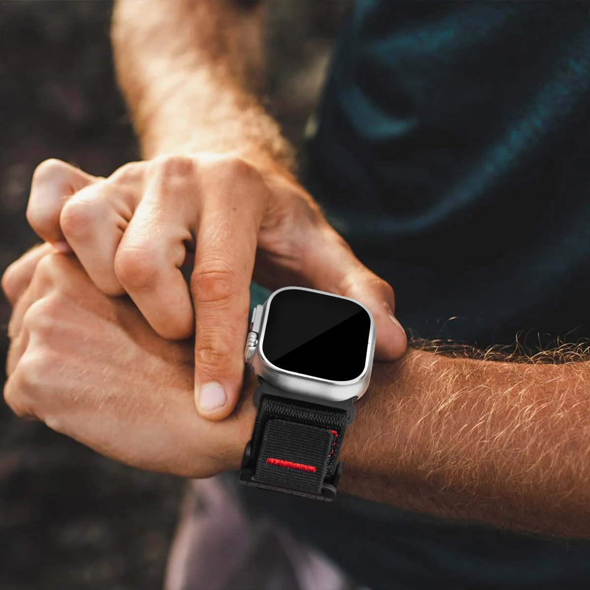 Geeignet für Apple Watch 11/10/9/8/7/6/5/4/SE/Ultra, langlebige Nylon-Magnetarmbänder, iWatch-Armbänder in den Größen 49/46/44/45/40/41 mm. – Detail 5
