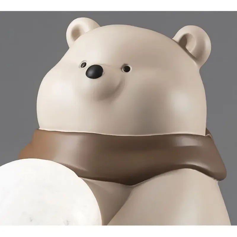 SANDYHA Polar Bear LED Floor Lamp Standing Table Light for Bedroom Living Room Indoor Lighting Home Decor Ornament