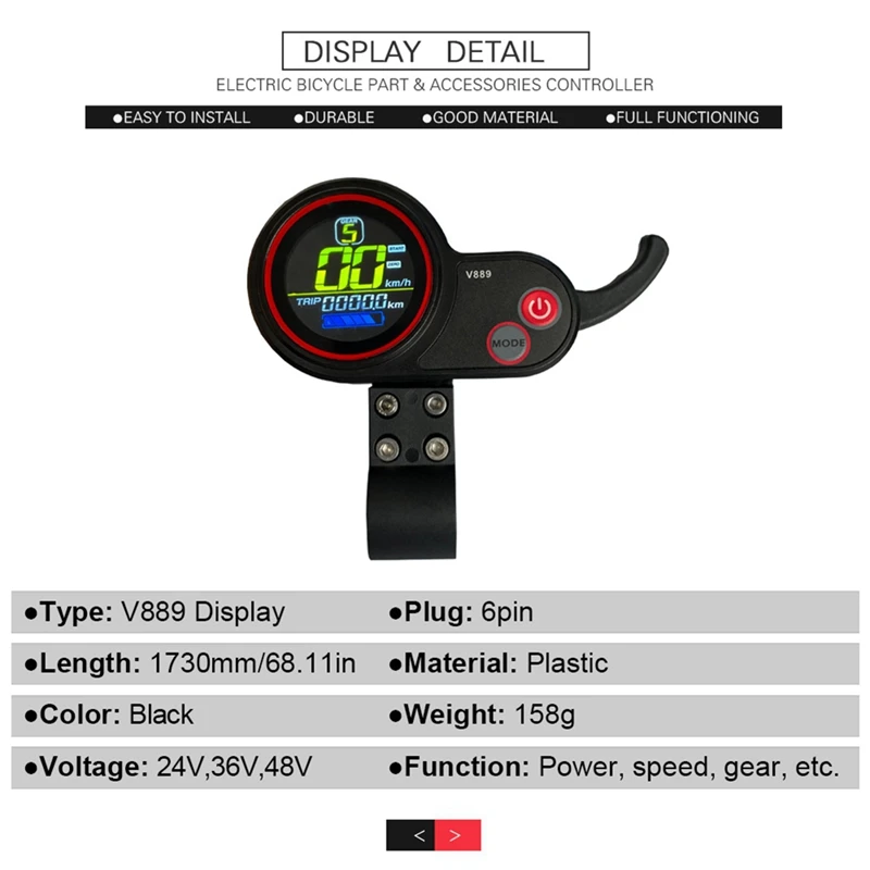 1 Set 24V/36V/48V 250W/350W LCD Display + Controller Electric Bike 17A Controller LCD Display For KUGOO M4