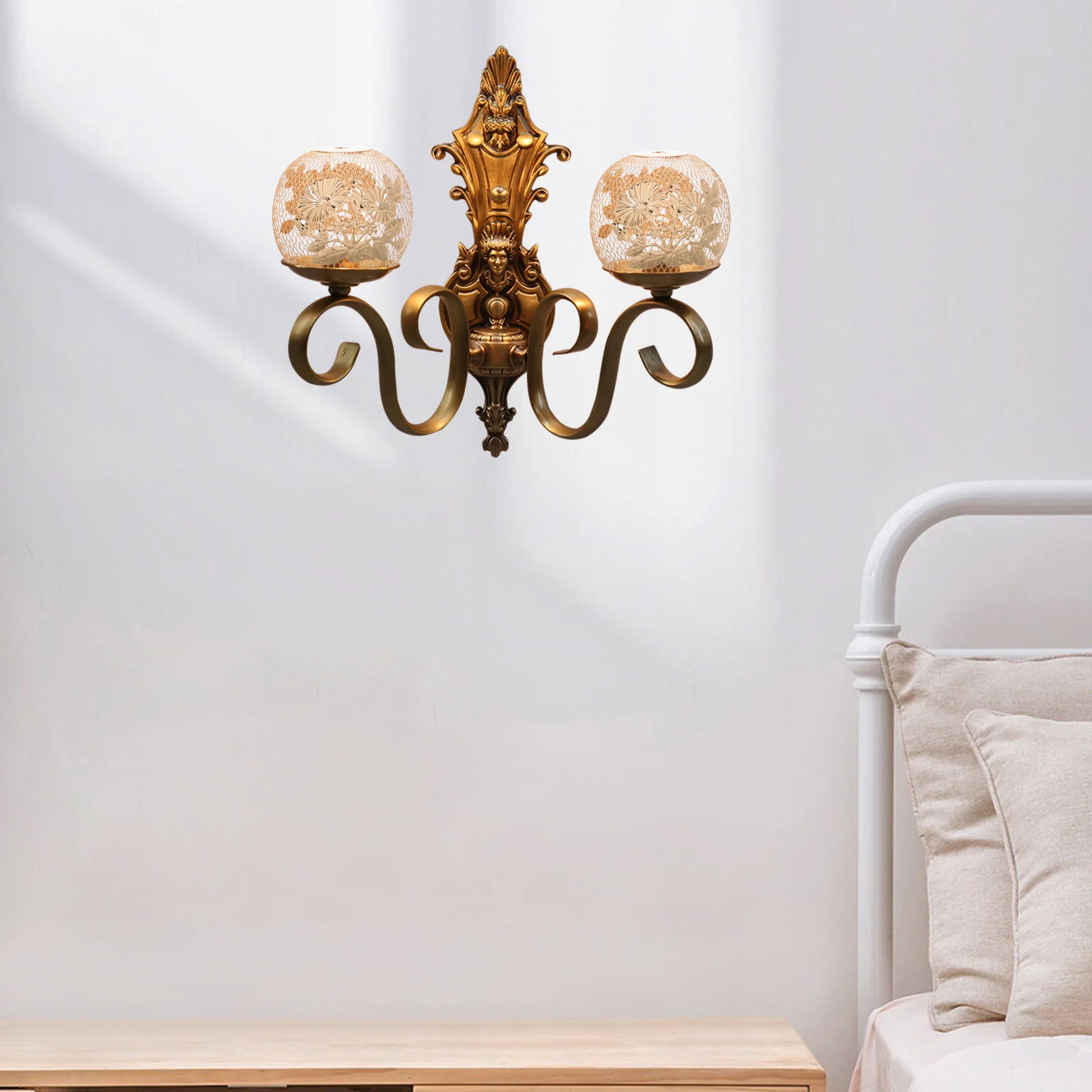 

Rustic Metal Light Guard Industrial Lamp Shade Cage Iron Wire Pendant Light Cover Easy Install for Home Ceiling Fan Chandelier