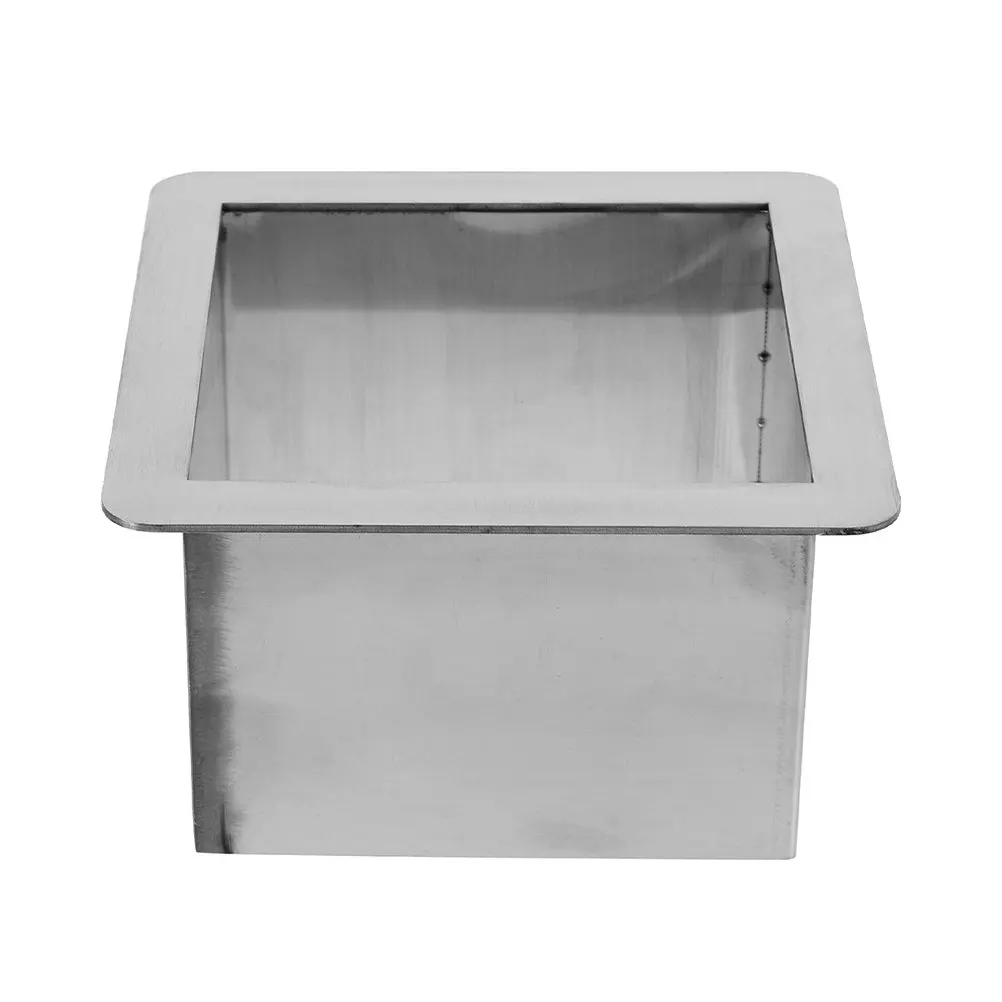 Metal Square Counter Grommet Stainless Steel Trash Chute for Kitchen Countertop Built-in Installation High Precision Strong