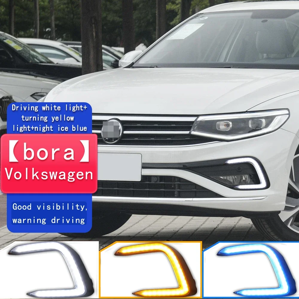 

Для Volkswagen Bora 2023 2024 светодиодный DRL дневные ходовые лампы дневные ходовые огни сигнал поворота противотуманная лампа белые желтые синие автомобильные аксессуары