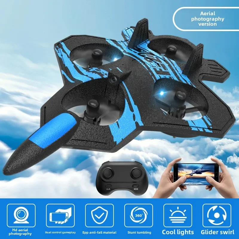 RC Vliegtuigen 2,4 GHz Op afstand bestuurbare vliegtuigen Stunt Rolling F22 Fighter Quadcopter EPP Crashbestendig Kinderen Vliegend speelgoed Geschenken