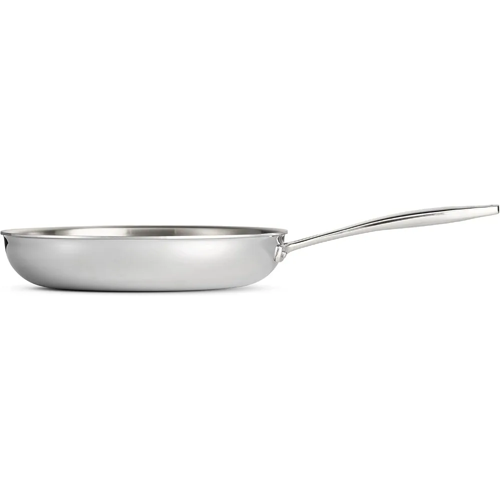 

Premium 10-Inch Induction Frying Pan, Tri-Ply Stainless Steel Skillet for Professional Cooking
