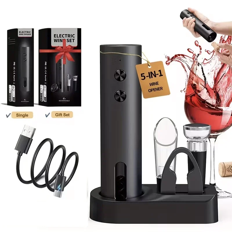 Abridor de Garrafas de Vinho Elétrico Automático, Saca-rolhas para Vinho Tinto, Ferramentas para Vinho, Produtos de Cozinha, Plástico de Alta Performance