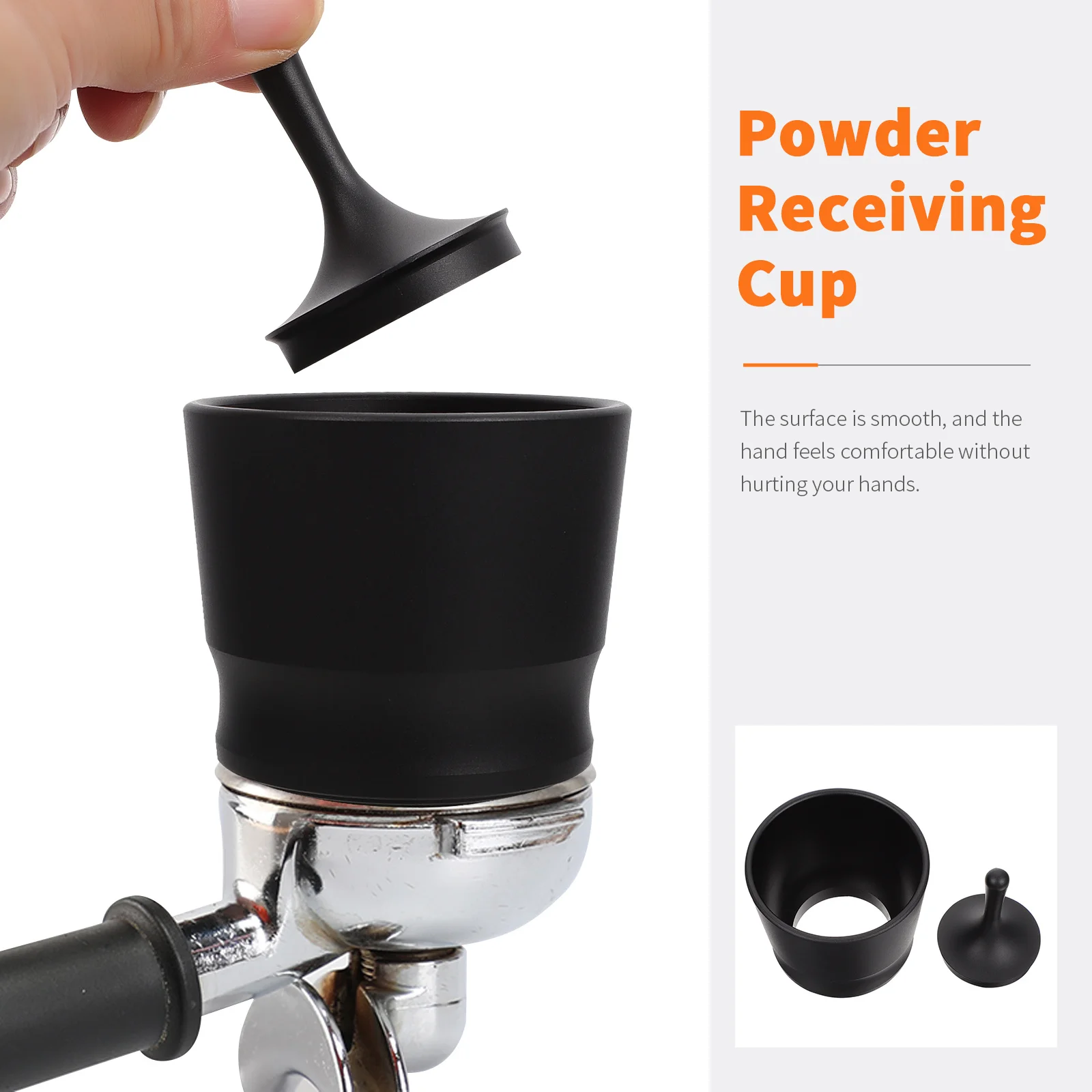 

1Pcs Powder Receiving Cup for Coffee Machine Aluminum Alloy Professional Coffee Powder Holder Exquisite Design for Home Office