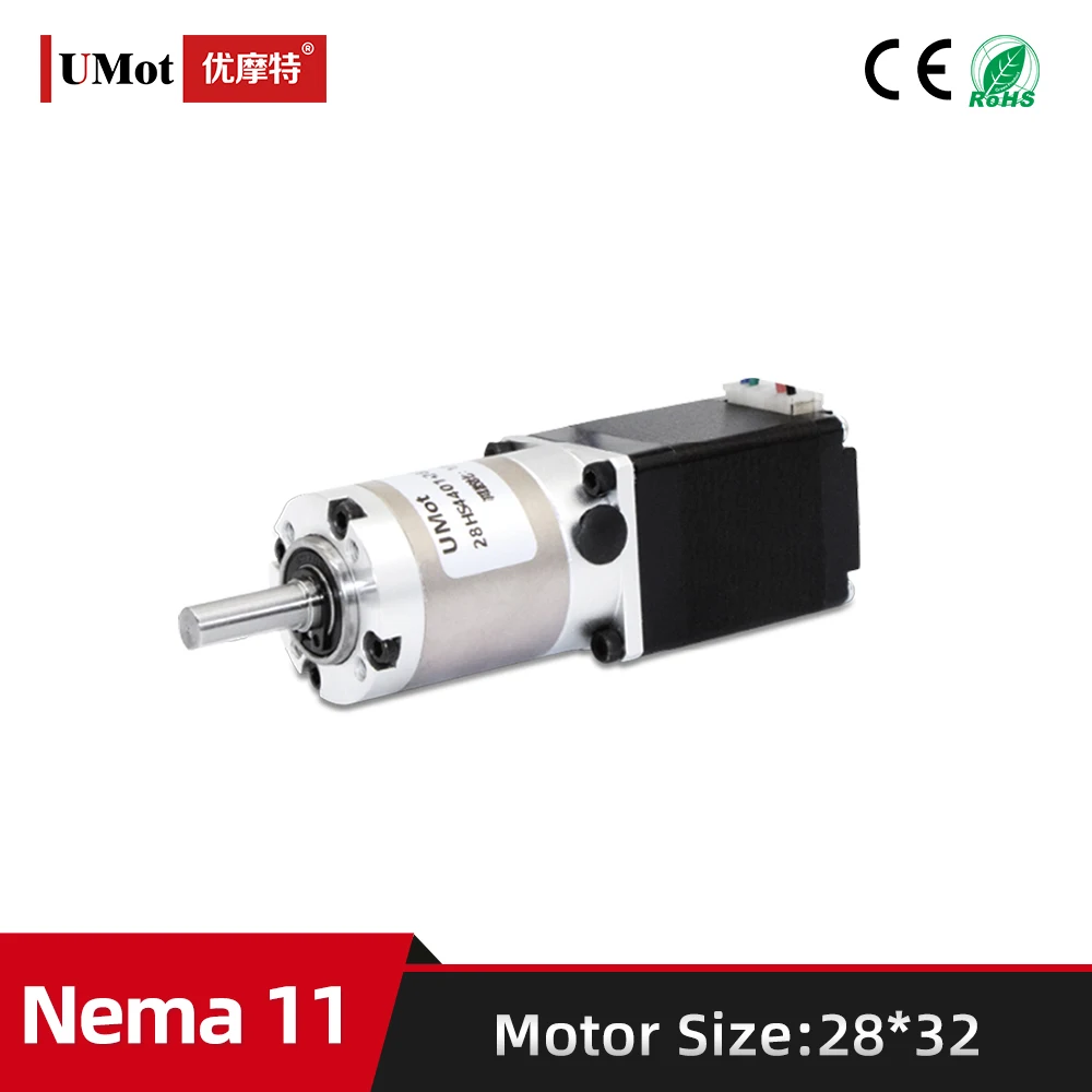 

Nema 11 Length 32mm Hybrid High Precision Reducer Planetary Geared Stepper Motor With Gearbox Ratio 5/7/10