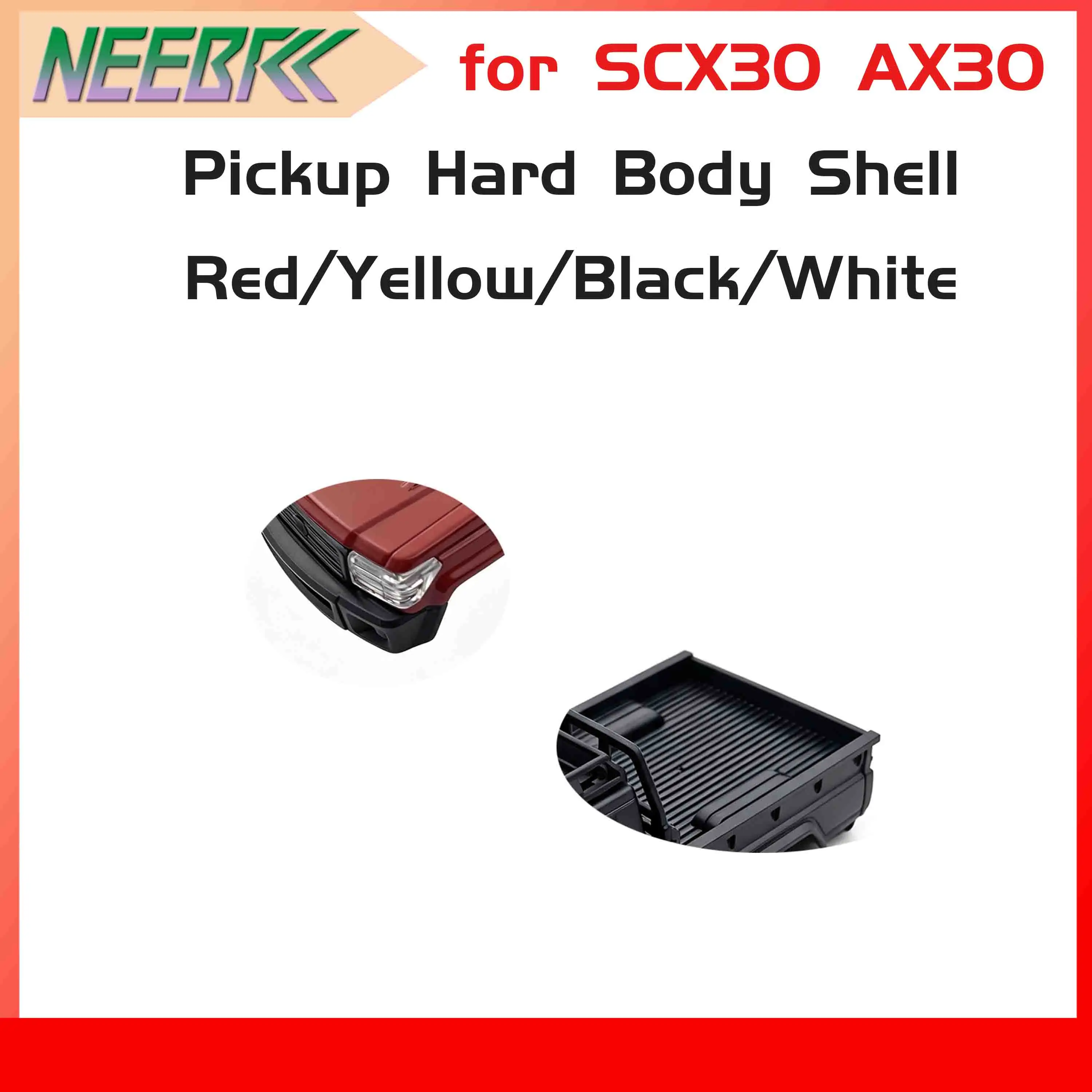 NEEBRC Pickup Hard Body Shell for 1/30 RC Car Crawler Truck Off-Road Racing Drift Model Axial SCX30 AX30 DIY Upgrade Accessories