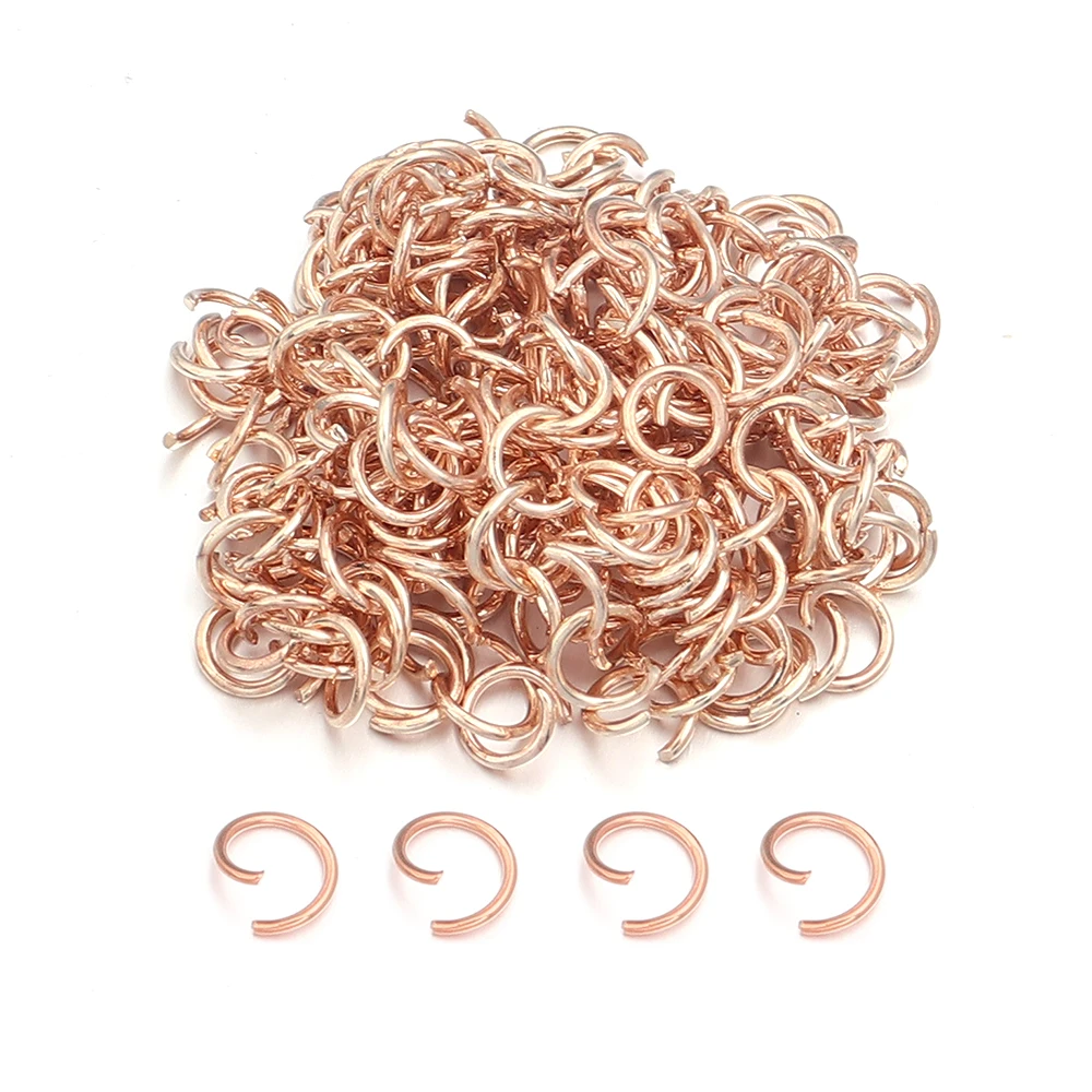 50-200 Stück 4/5/6/7/8/10/12/14mm Metall-Sprengringe, offene Ringe, einzelne Schlaufen, Verbinder für die Schmuckherstellung, DIY Halskette, Armband – Detail 13