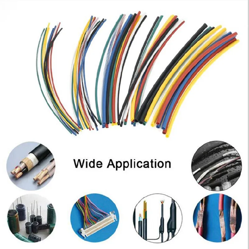 127 164 328 580pcs Thermoresistant Tube Heat Shrink Wrapping KIT Heat Shrink Tube Assorted Pack Wire Cable Insulation Sleeve DIY