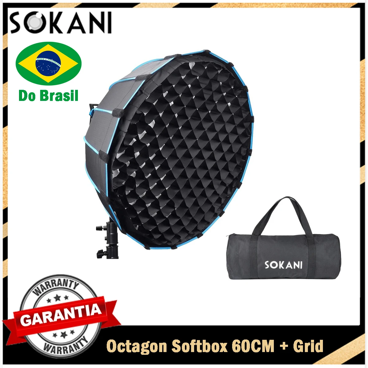 【DO BRASIL】Sokani Deep Octagon Softbox 60CM for Sokani X100 X60 Colbor CL60 Amaran 300c 200X S Godox Bowen Mount Light