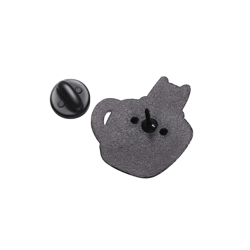 Cute Cartoon Food Cat Enamel Brooch Creative Animal Espresso Urself Fries Donut Kitten Lapel Pin Badge Gift For Kid Friend