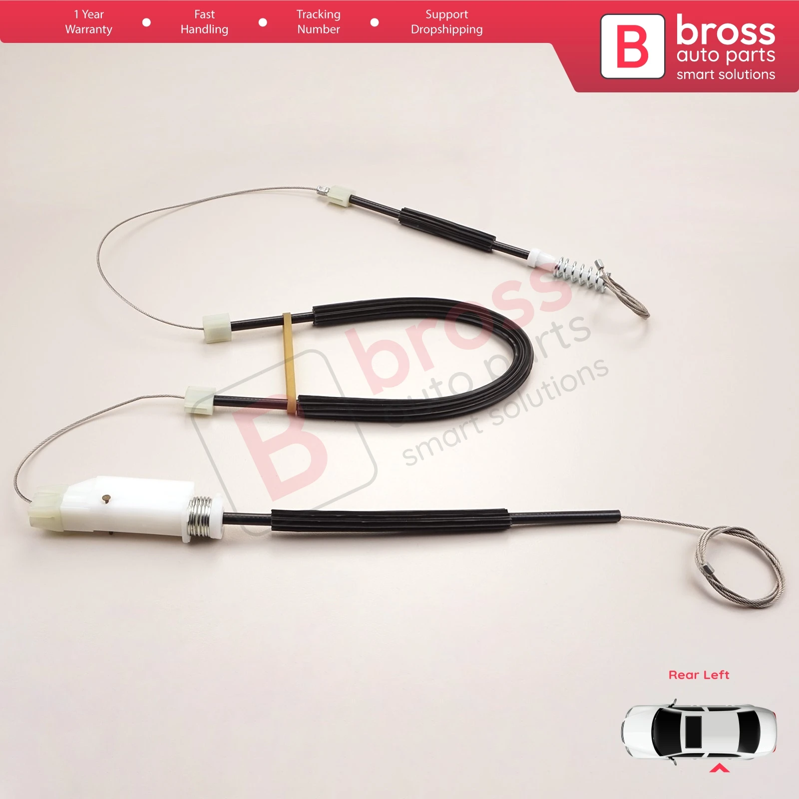 Bross Auto-onderdelen BWR5126 Elektrische Ruitbediening Regulator Set Reparatie Achter Links Deur Driver Side Voor Audi A7 4G 2010-Op