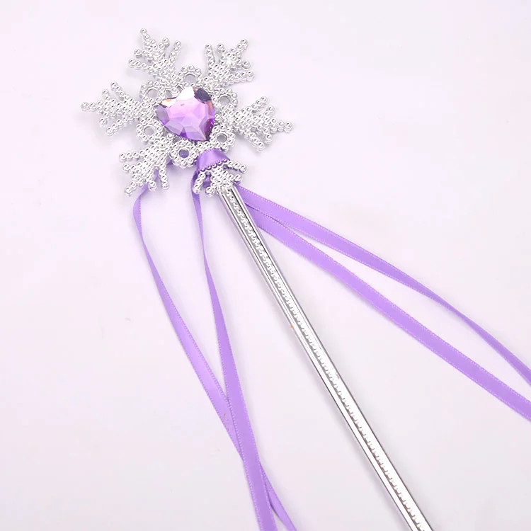 Party Halloween Princess Cosplay Prop Explosion Cute Fantasy Snowflake Fairy Wand Children\'s Magic Wand Girl Birthday Gift