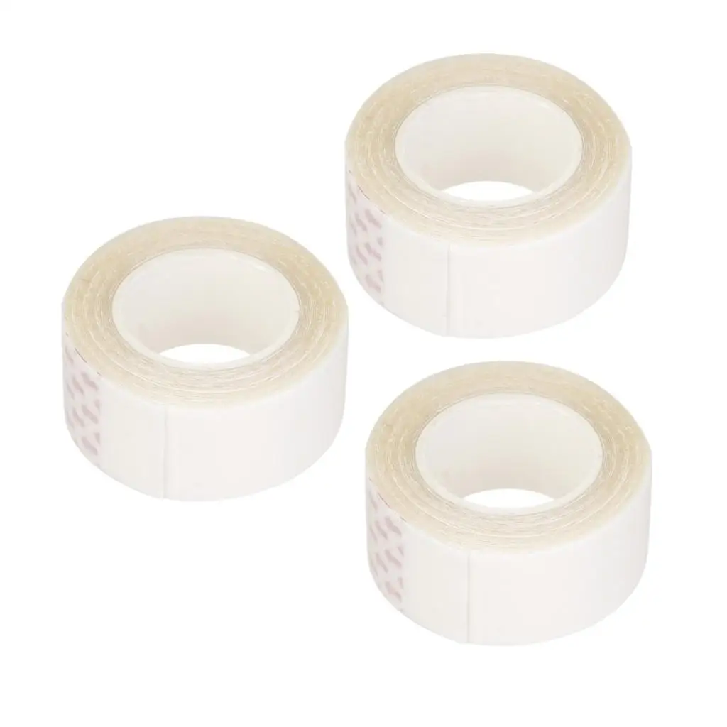 Paquete de 3 cintas para peluca en rollo, cintas para peluquín impermeables, color blanco, 3 yardas