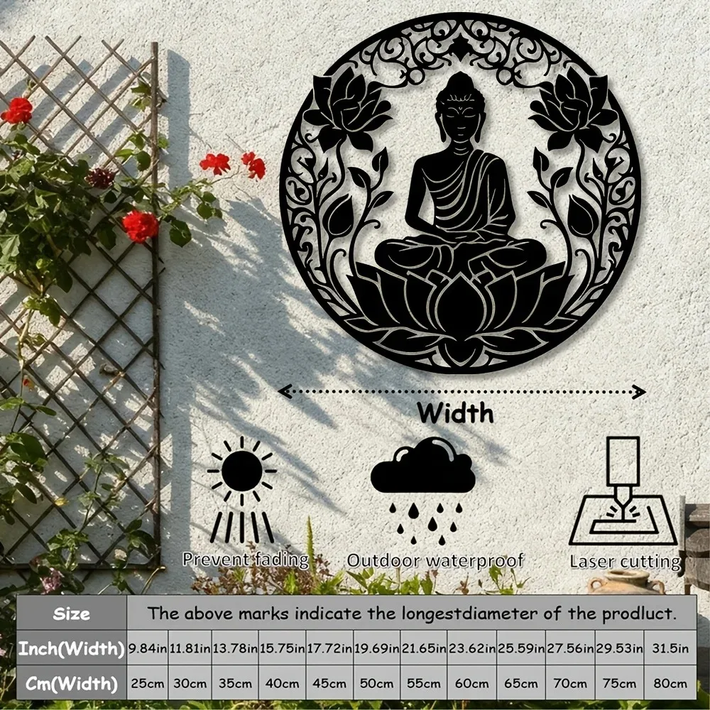 Brand 2D Flat Buddha Lotus Man - مراجعة Home Decor Brand وسعره