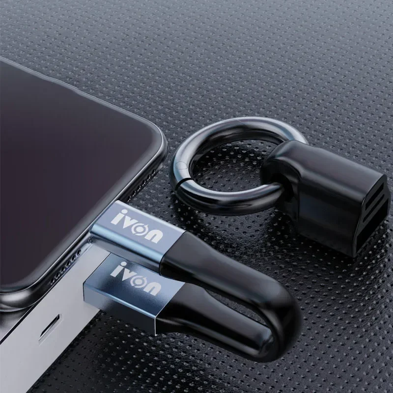 PD 65W USB Type C To USB C Data Cable for Huawei Samsung Xiaomi KeyChain QC3.0 Fast Charger Short USB Cord Wire for MacBook Pro