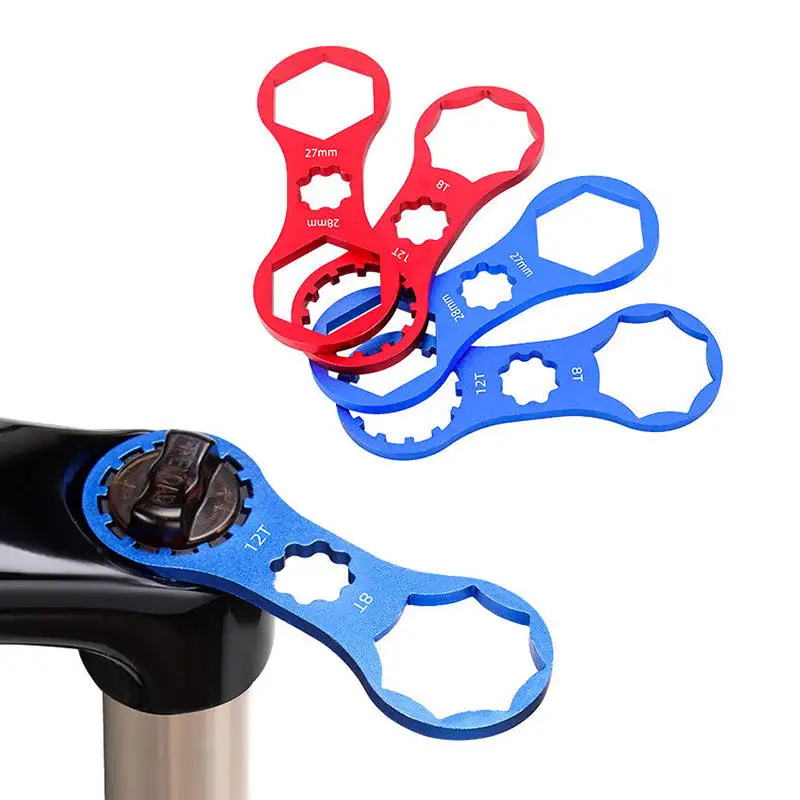 

Aluminum Bicycle Front Fork Wrench Repair Tool for XCR/XCT/XCM/RST MTB Bike Front Fork Shoulder Cover Cap Wrench Removal Tool