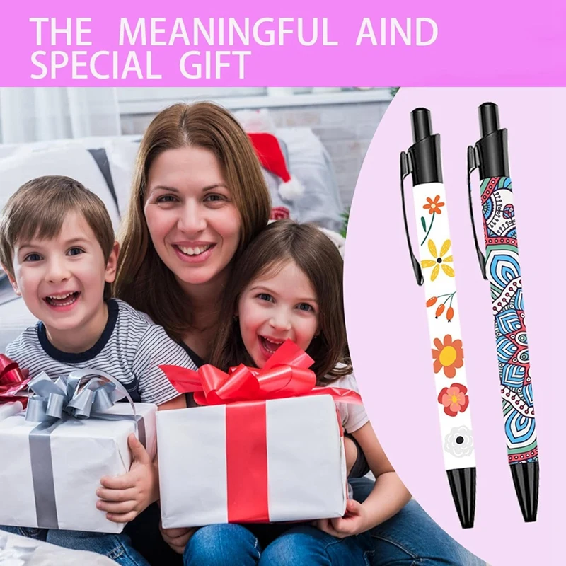 2 Plastic Pen Holder And 12 Sublimation Pens - Blank Heat Transfer Pens,6-Slots Pen Display Stand, For Gift Home Office