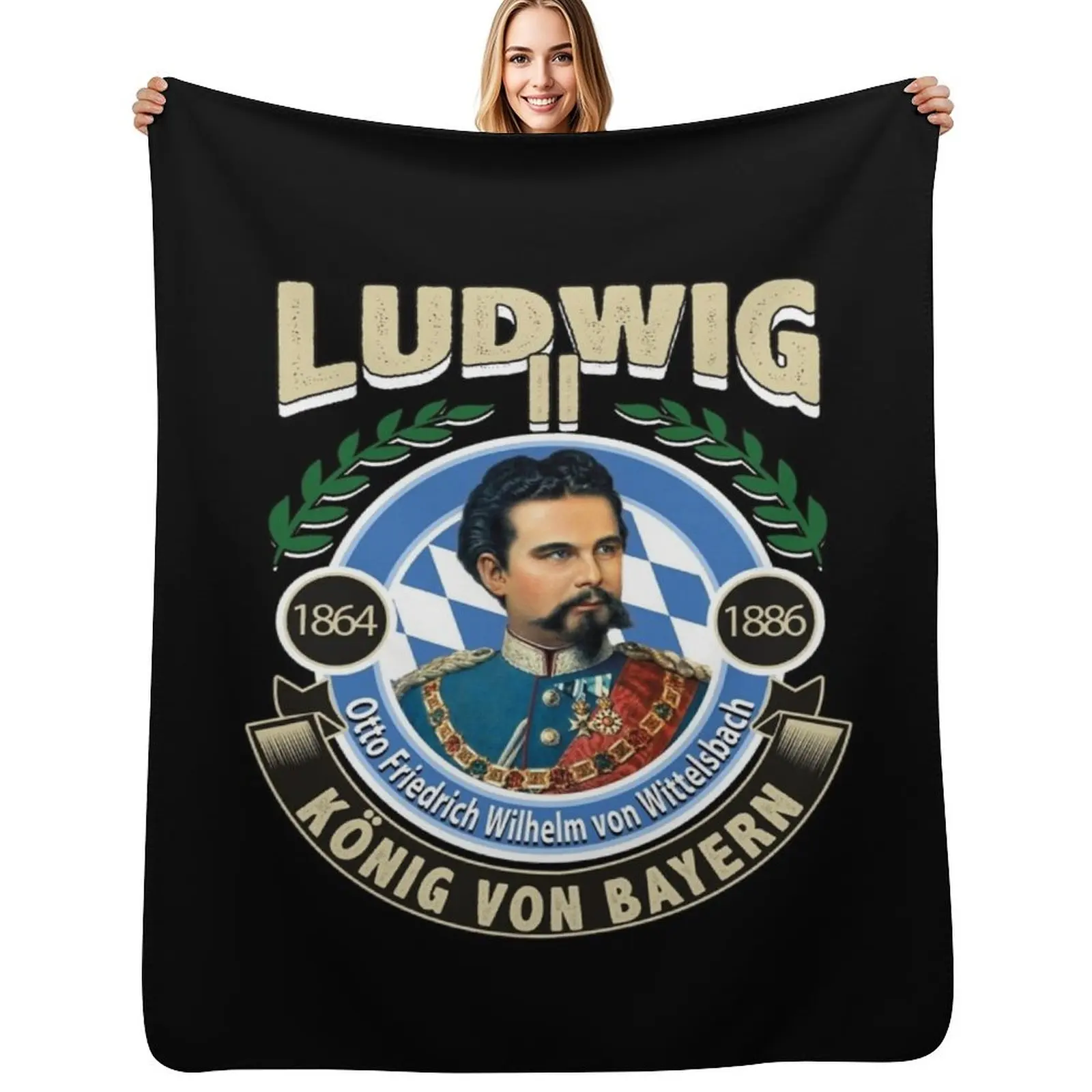 LUDWIG II - KING OF BAVARIA Throw Blanket Thermal Picnic sofa bed Blankets For Sofas Loose Bed covers Blankets