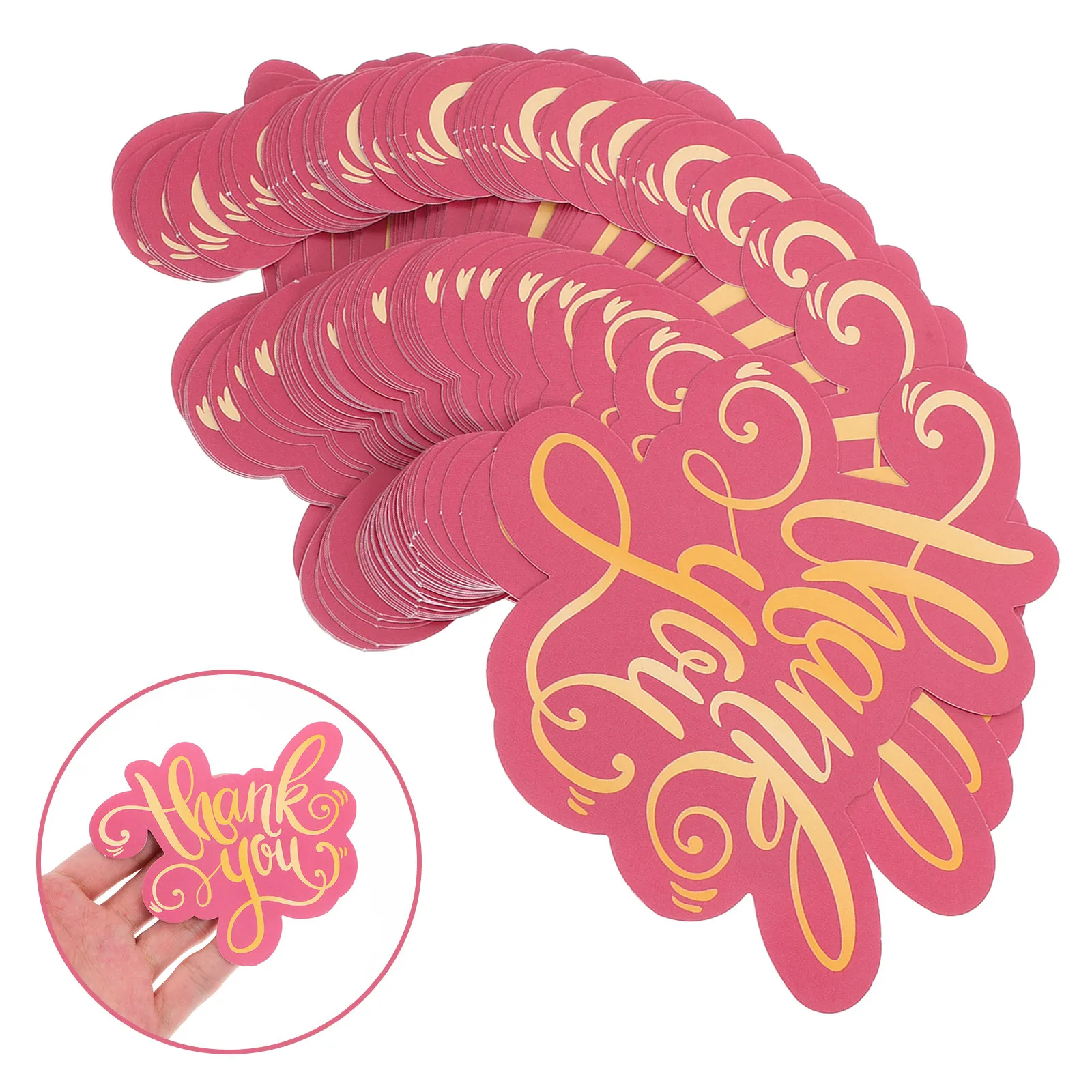 

50Pcs Thank You Cards Bulk Mini Cards with Envelopes Unique Shape Cute Funny Teacher Shower Business Gratitude Notes Small