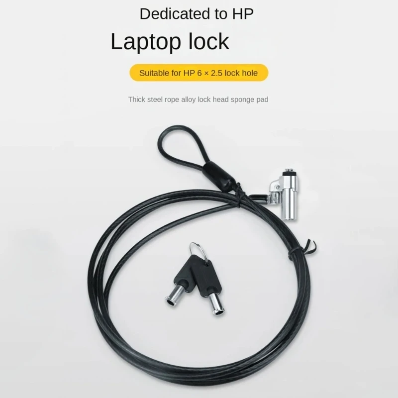 PC Laptop Cable Lock & Security Computer Lock Metal Locks for 6x2.5mm Hole Computer Lock Anti Theft Chain Security Lock