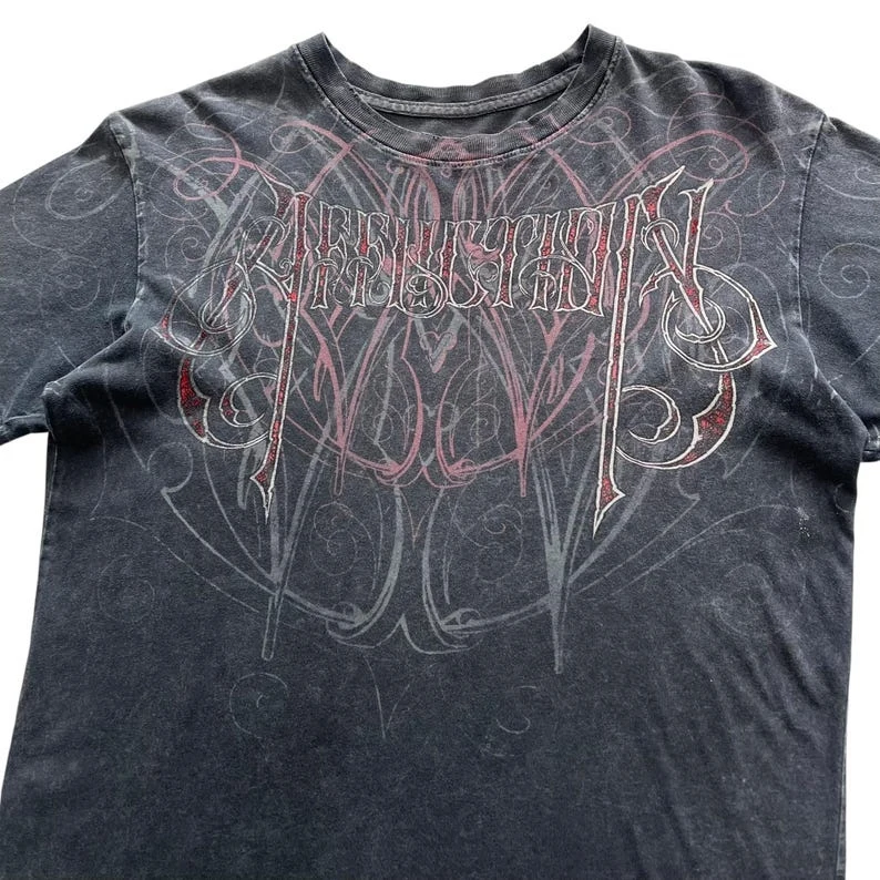 

Retro Washing Affliction Grunge Cyber ​​Y2K Style T-Shirt