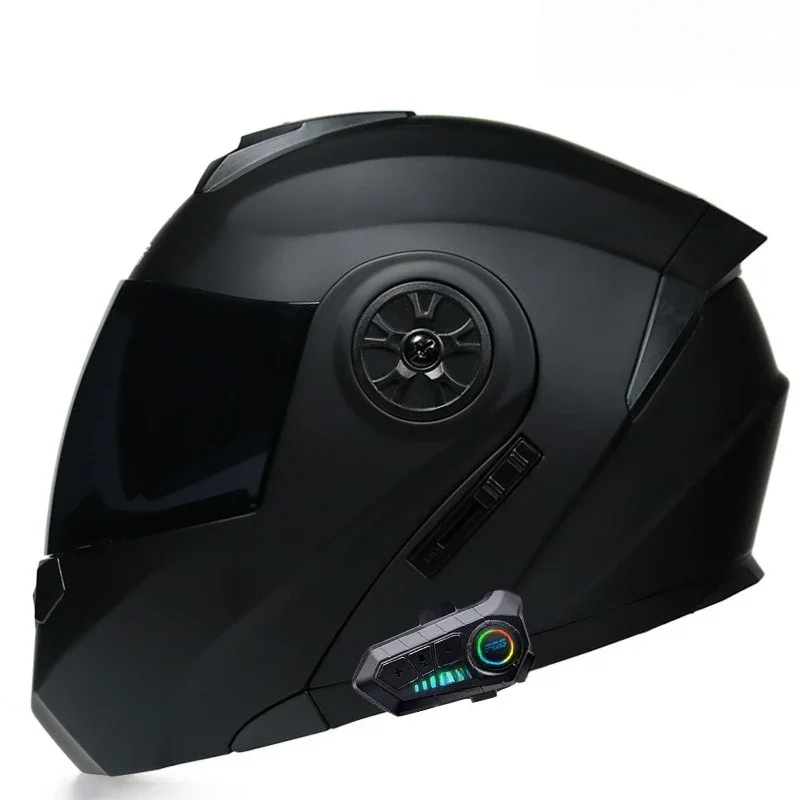 

Non motorcycle helmet, men's and women's dual lens electric vehicle, Bluetooth exposed half helmet