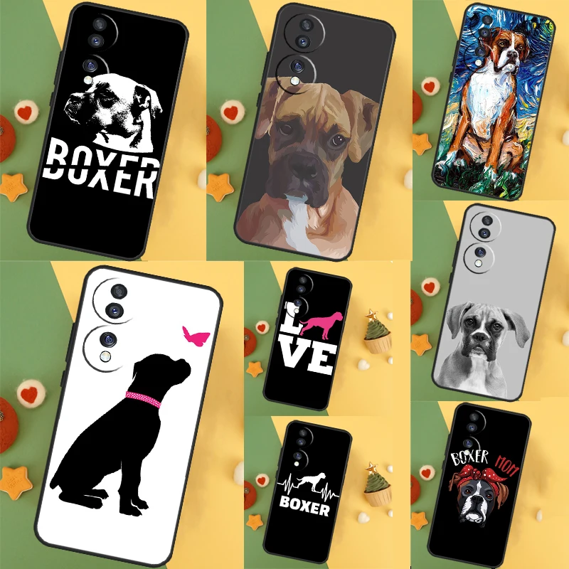 Boxer Dog Puppy Case For Honor Magic 6 5 Pro 50 70 90 Lite Honor X8b X9b X6 X7 X8 X9 X6a X7a X8a X9a Cover