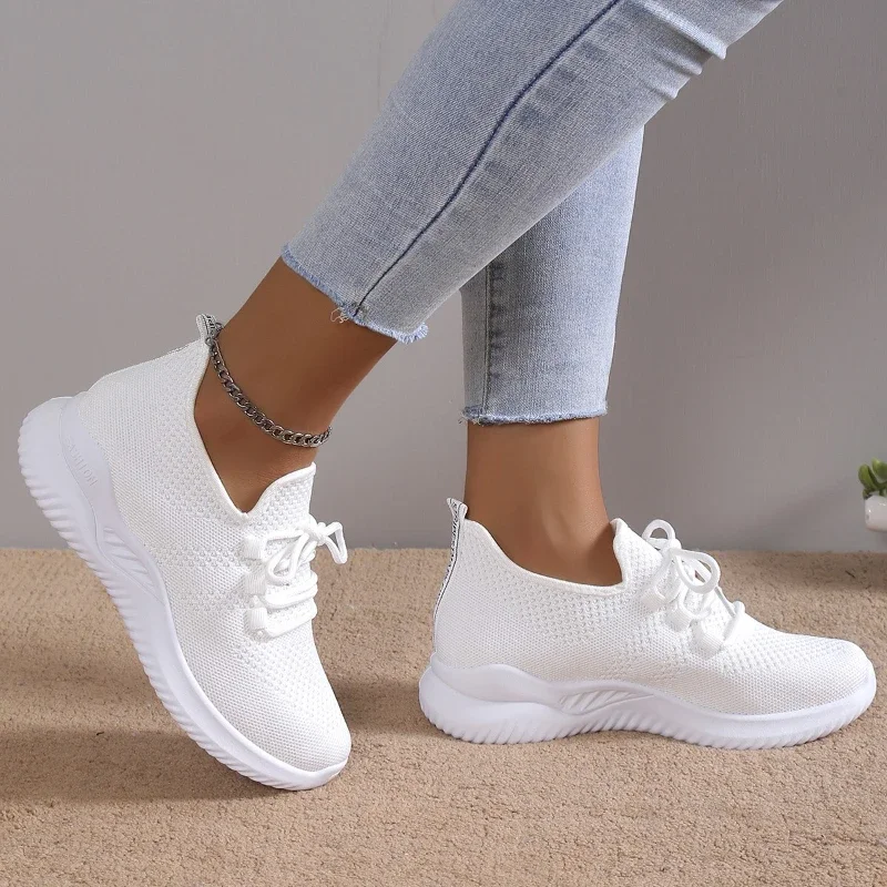 Ladies Shoes on Sale 2023 Brand Mesh Women\'s Vulcanize Shoes Autumn Breathable Fashion Women Sneakers Solid Sneakers Women