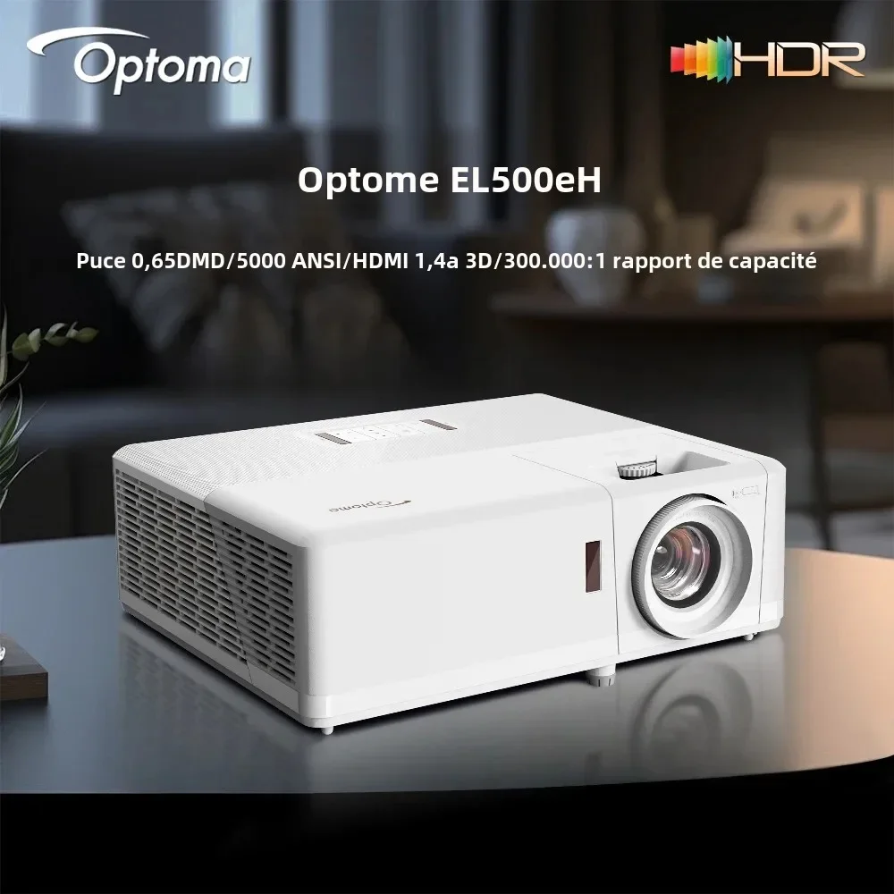 Optoma EL500eh DLP Laser Projector 4K Support 5000 ISO Brightness with 300000:1 Contrast Home Theater Commercial TV 3D Beamer