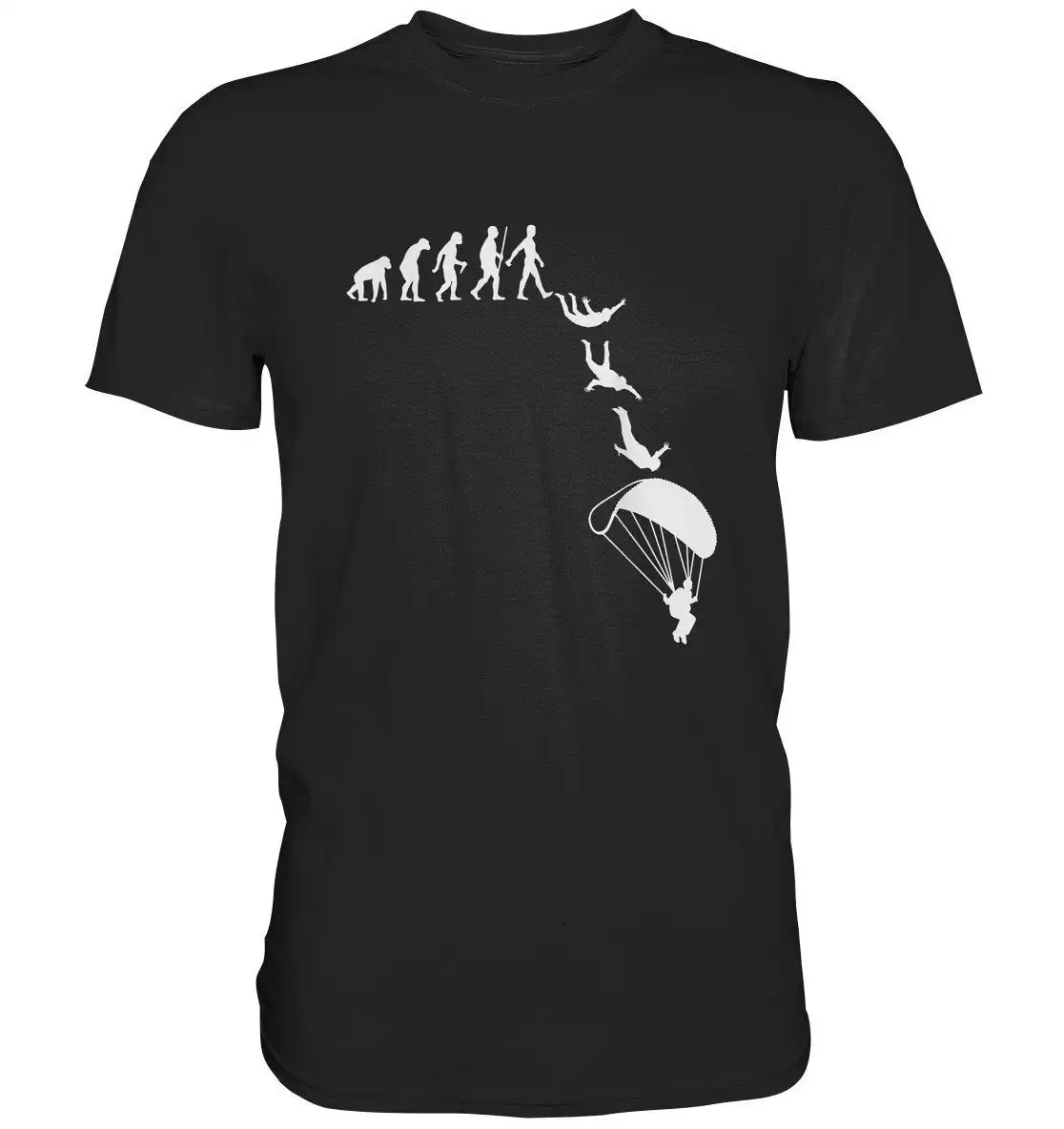 Paraglider Parachutist Evolution Paragliding T Shirt Premium