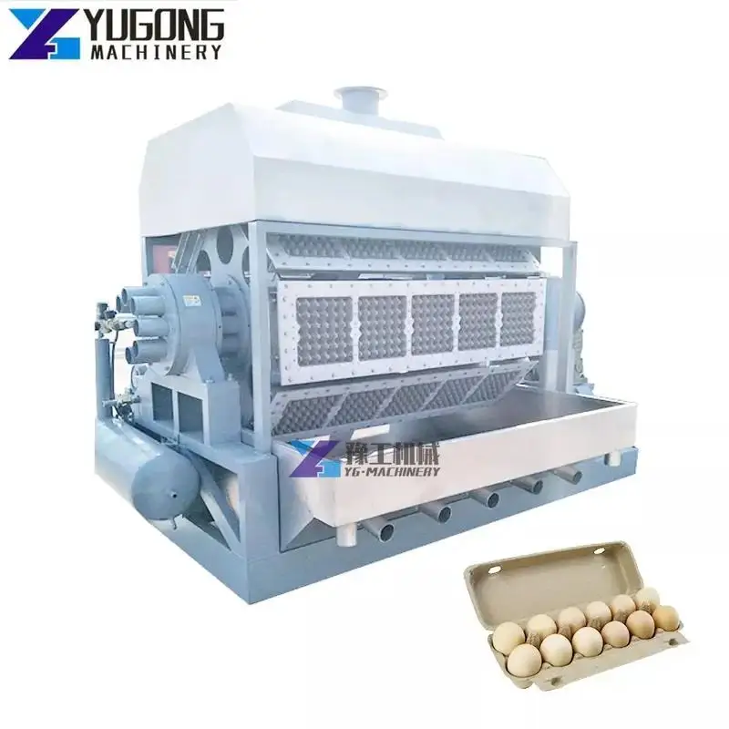 YG Fully Auto  Alveoles Egg Tray Machine Production Line Paper Egg Tray Making Machine Waste Paper Pulp Egg Tray Forming Machine