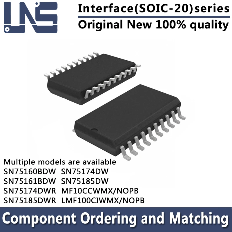 1pcs SN75174DW SN75185DW SN75160BDW SN75161BDW SN75174DWR SN75185DWR MF10CCWMX/NOPB LMF100CIWMX/NOPB SOIC-20 Interface